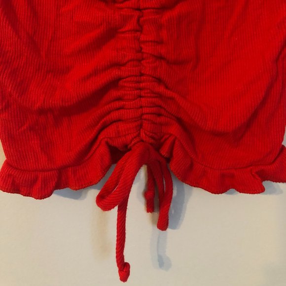 Tie Front Crop Top - Picture 2 of 3